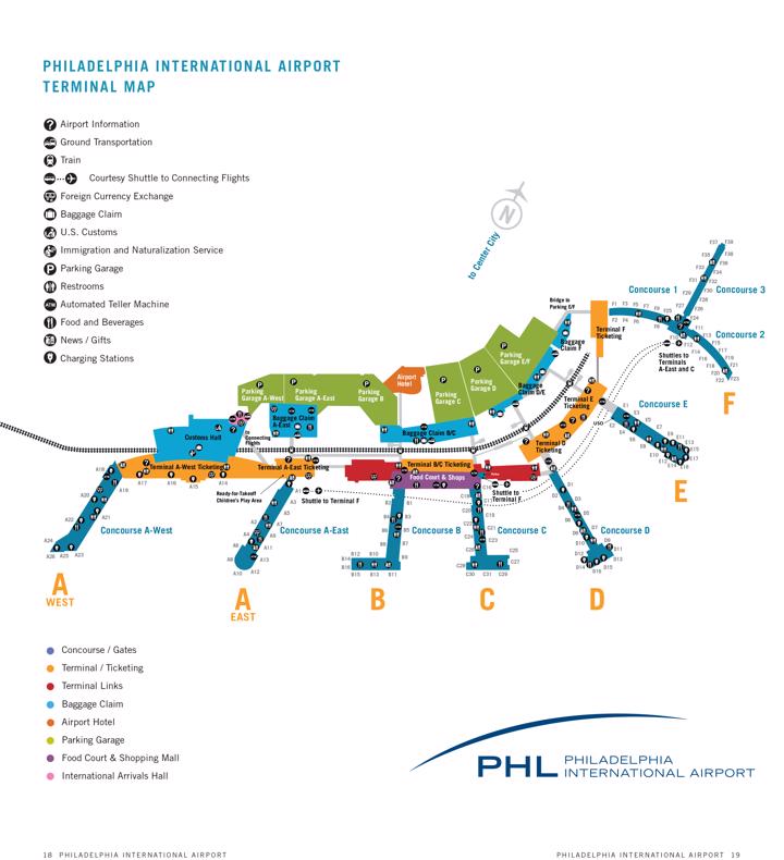 American Airlines Terminal Phl Zarla Kathryne   Phl Terminal Map Philadelphia International Airport 